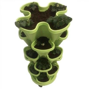 6-Tour de jardinière empilable à plusieurs niveaux